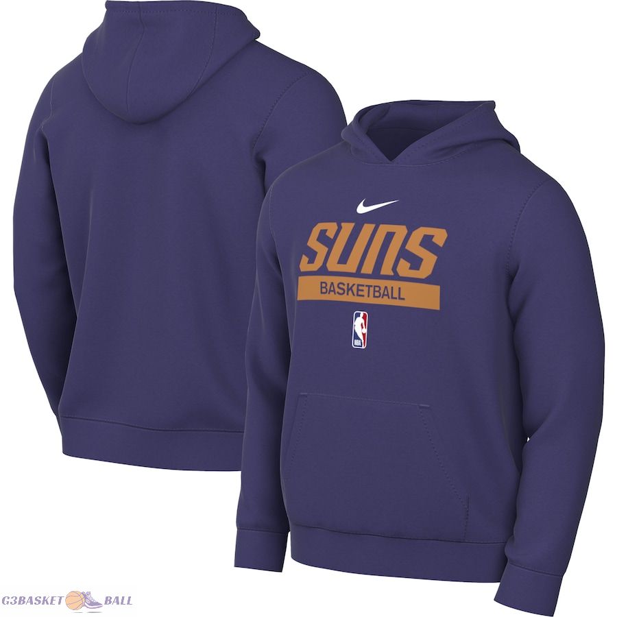 Men's Phoenix Suns Nike Purple 2022/23 Spotlight On-Court Practice Performance Pullover Hoodie