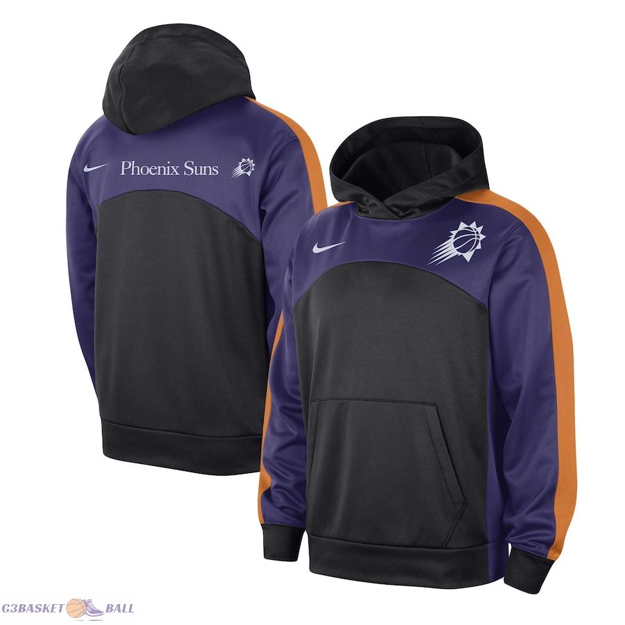 Men's Phoenix Suns Nike Black/Purple Authentic Starting Five Force Performance Pullover Hoodie