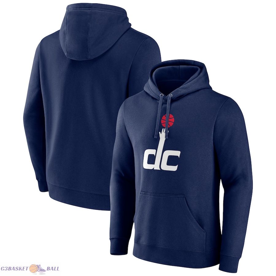 Men's Washington Wizards Navy Alternate Logo Pullover Hoodie