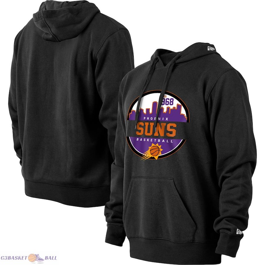 Men's Phoenix Suns New Era Black Localized Pullover Hoodie