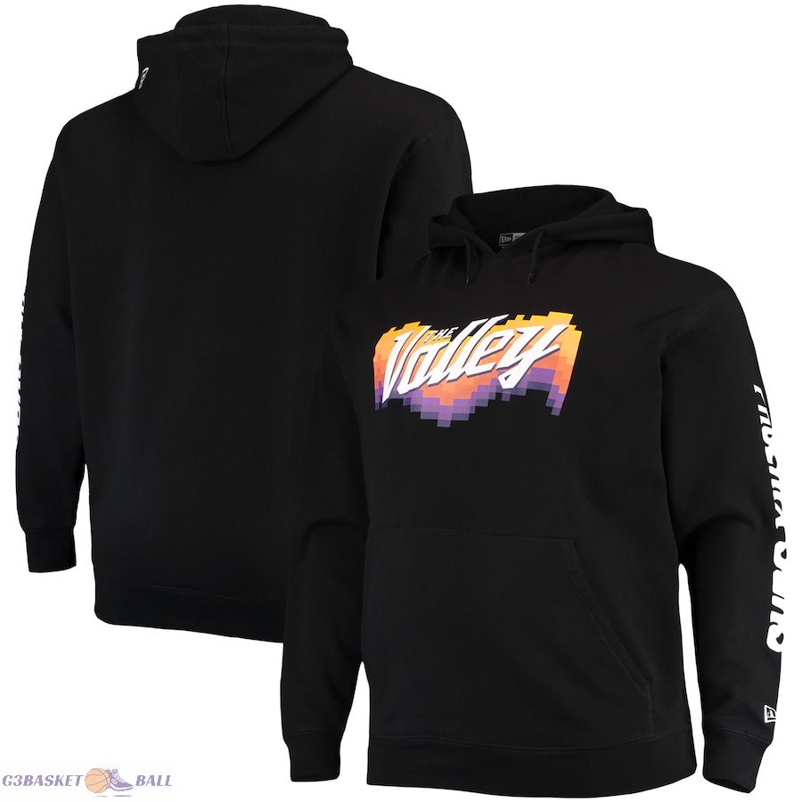 Men's Phoenix Suns New Era Black 2021/22 City Edition Big & Tall Pullover Hoodie