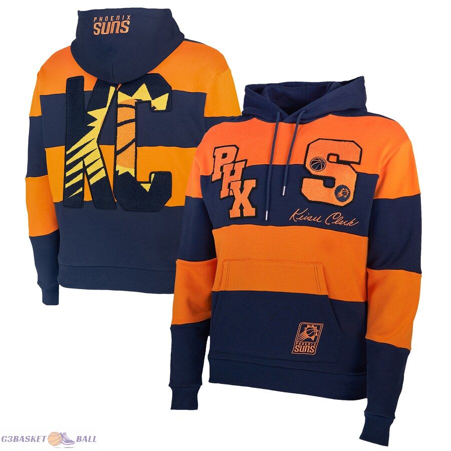 Men's Phoenix Suns NBA x Keiser Clark Navy/Orange No Caller ID Pullover Hoodie