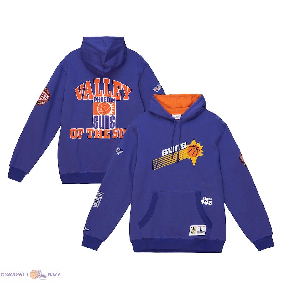 Men's Phoenix Suns Mitchell & Ness Purple Team Origins Fleece Pullover Hoodie