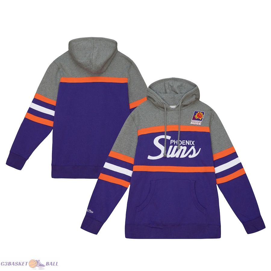 Men's Phoenix Suns Mitchell & Ness Purple Head Coach Pullover Hoodie