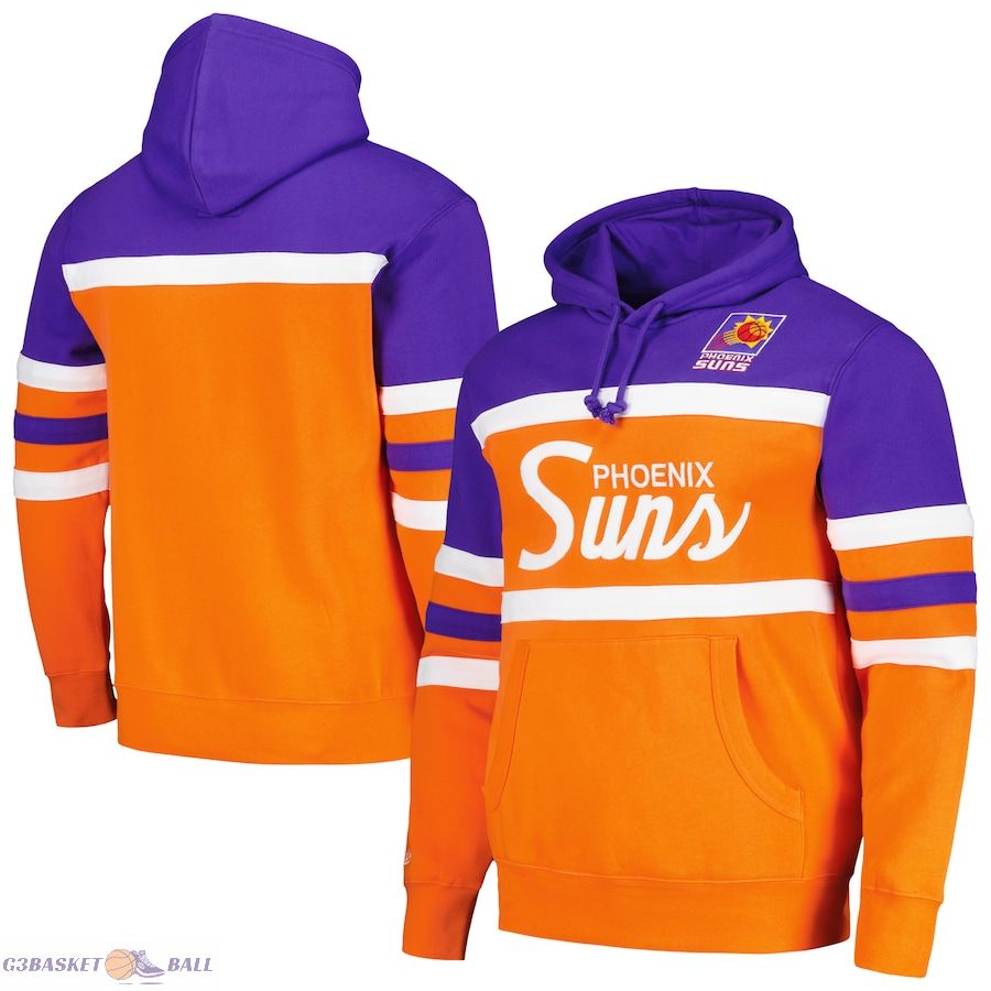 Men's Phoenix Suns Mitchell & Ness Orange/Purple Head Coach Pullover Hoodie