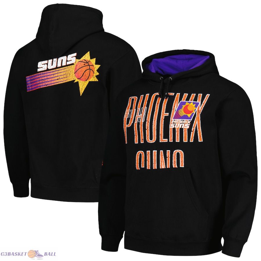 Men's Phoenix Suns Mitchell & Ness Black Hardwood Classics OG 2.0 Pullover Hoodie