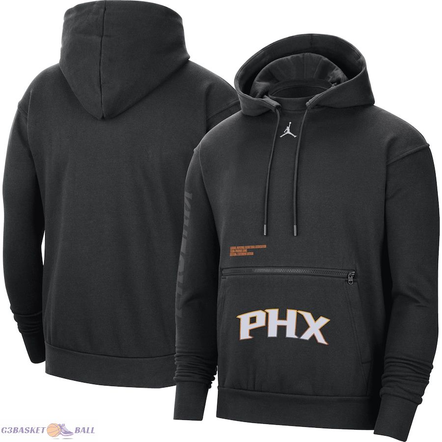 Men's Phoenix Suns Jordan Brand Black Courtside Statement Edition Pullover Hoodie