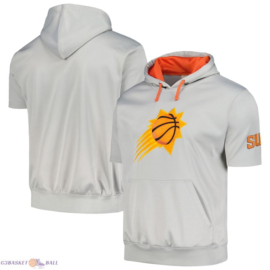 Men's Phoenix Suns Fanatics Silver Big & Tall Logo Pullover Hoodie