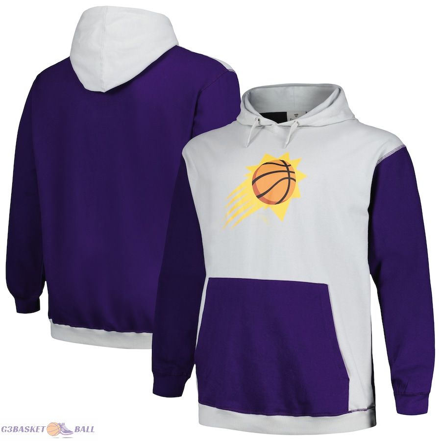 Men's Phoenix Suns Fanatics Purple/Silver Big & Tall Primary Arctic Pullover Hoodie