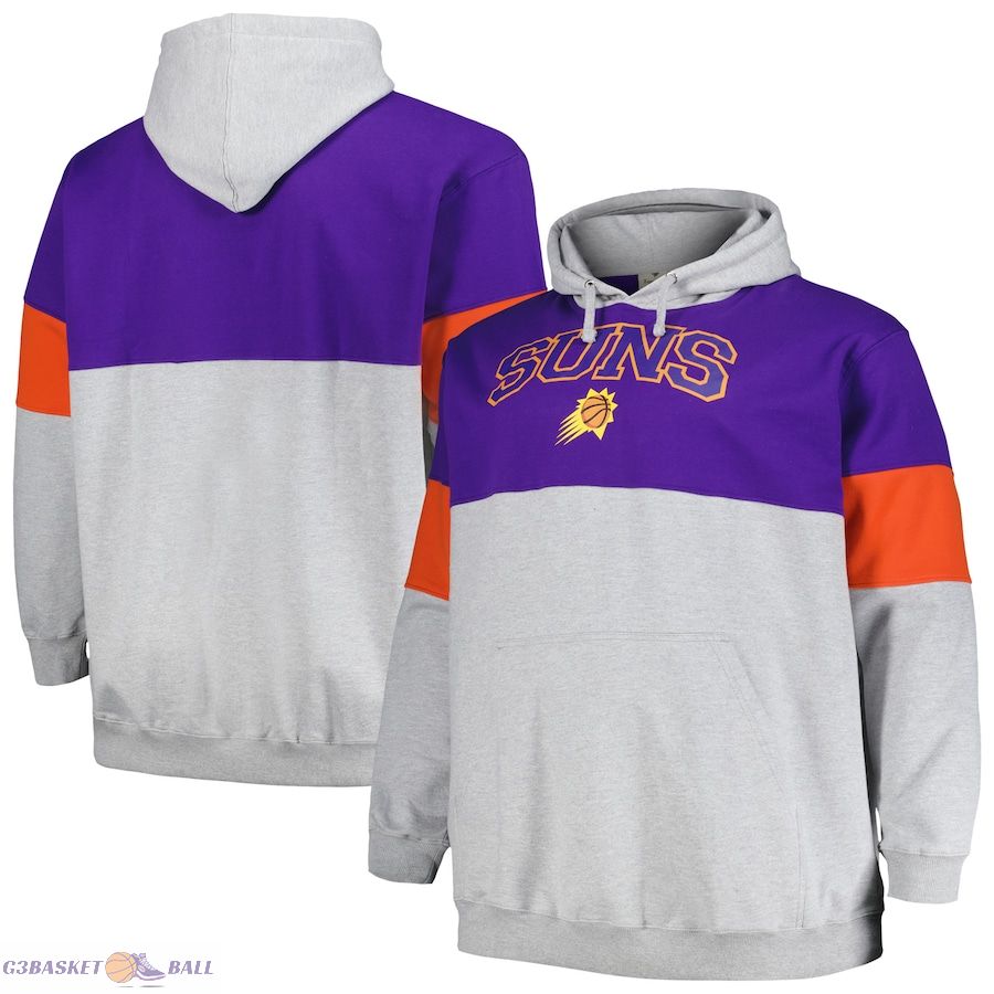 Men's Phoenix Suns Fanatics Purple/Orange Big & Tall Pullover Hoodie