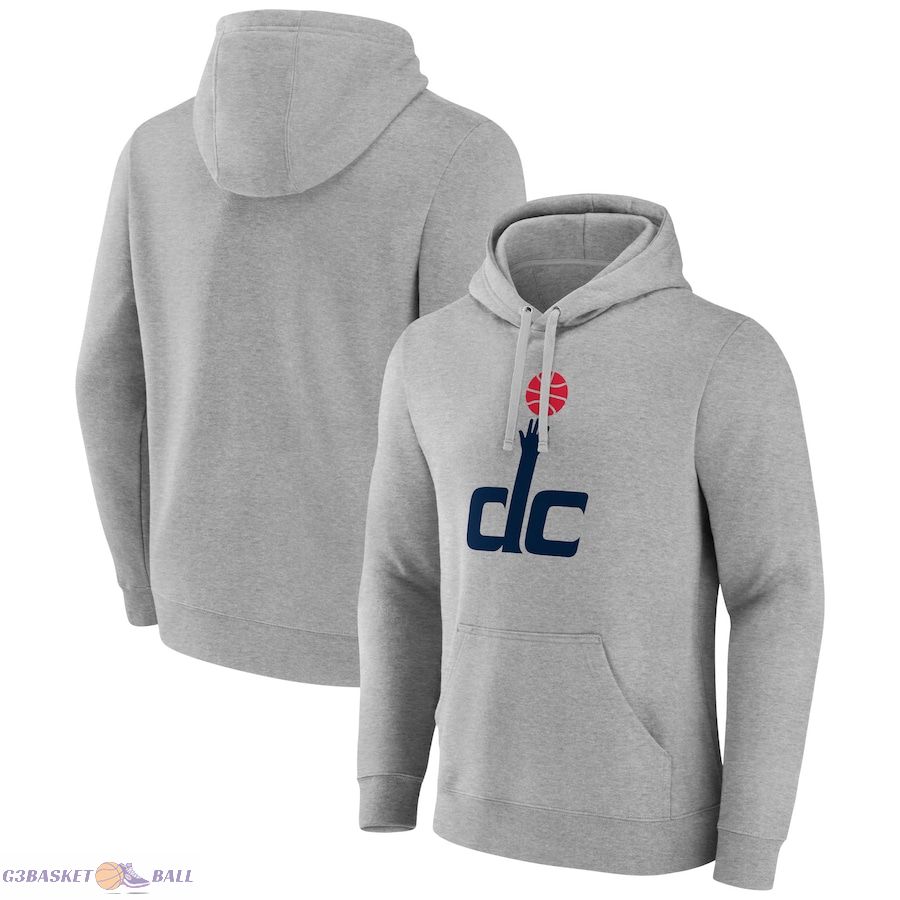 Men's Washington Wizards Gray Alternate Logo Pullover Hoodie