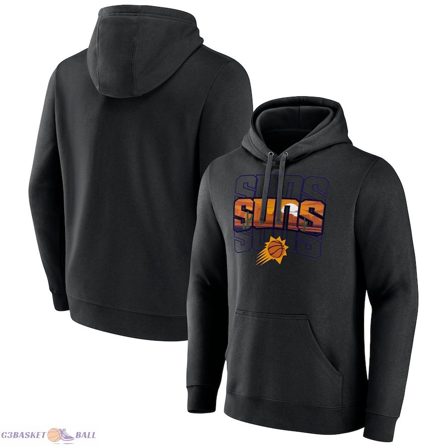 Men's Phoenix Suns Black Announcer Pullover Hoodie