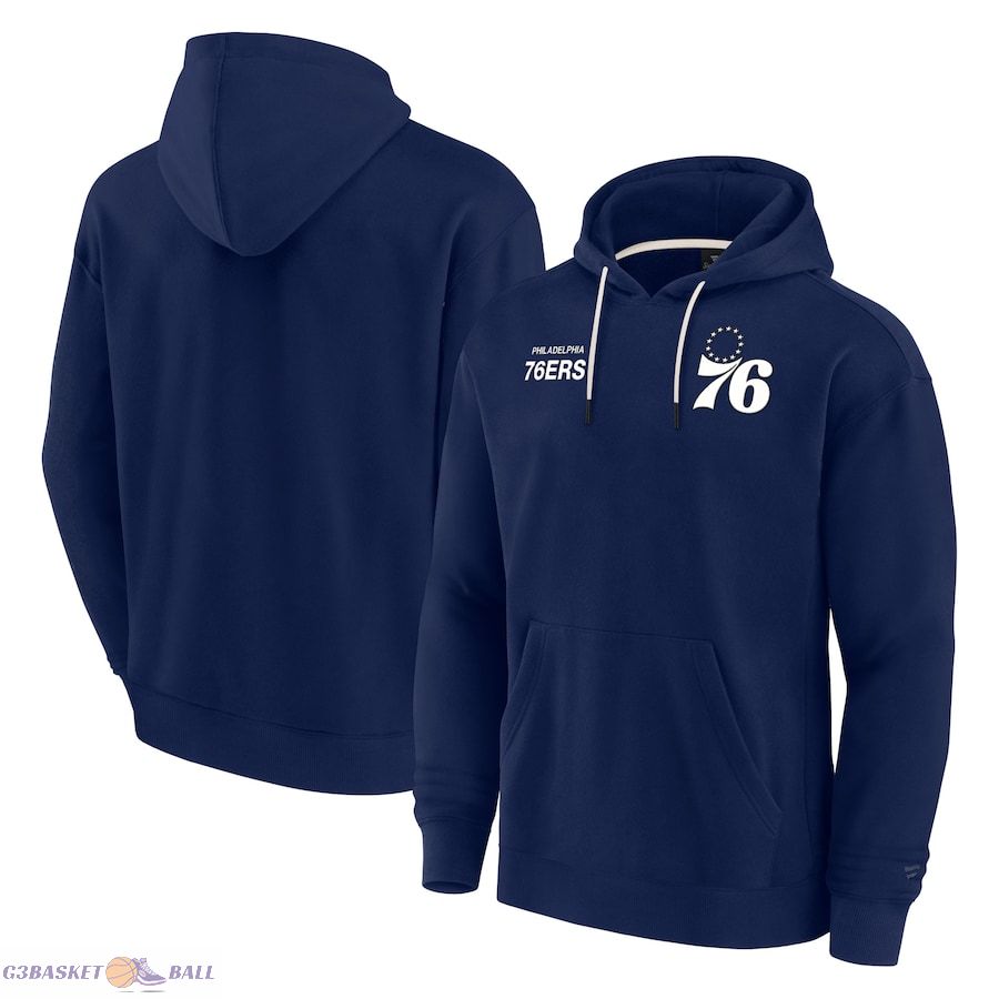 Unisex Philadelphia 76ers Fanatics Navy Elements Super Soft Fleece Pullover Hoodie