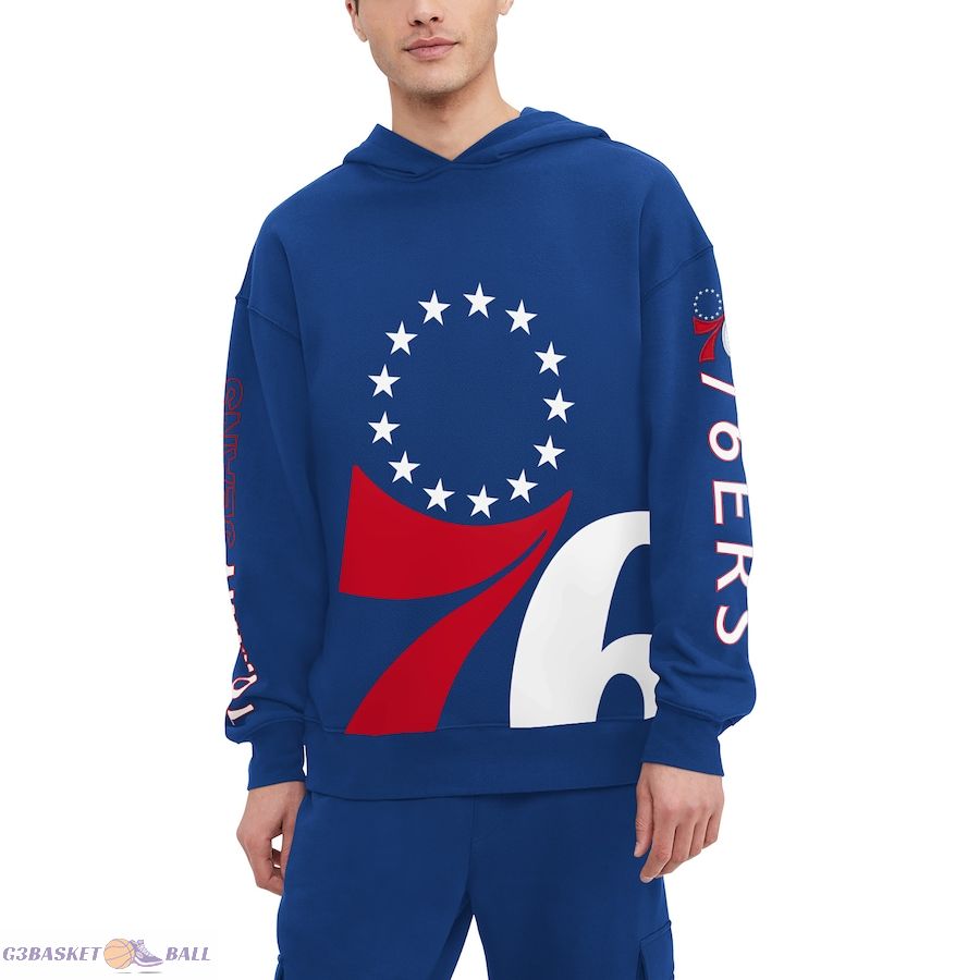 Men's Philadelphia 76ers Tommy Jeans Royal Kenny Pullover Hoodie