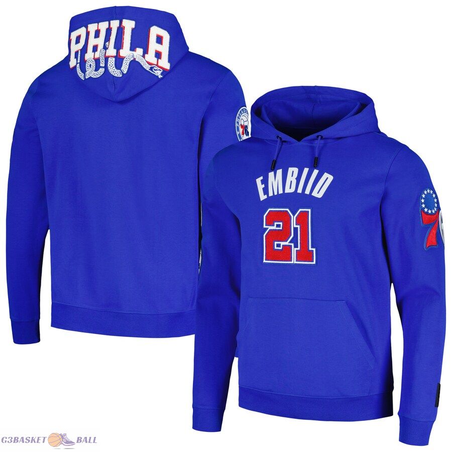 Men's Philadelphia 76ers Joel Embiid Pro Standard Royal Player Pullover Hoodie