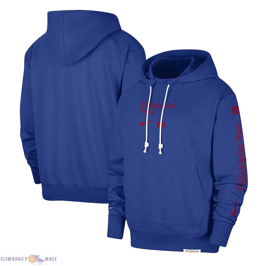 Men's Philadelphia 76ers Nike Royal Authentic Performance Pullover Hoodie