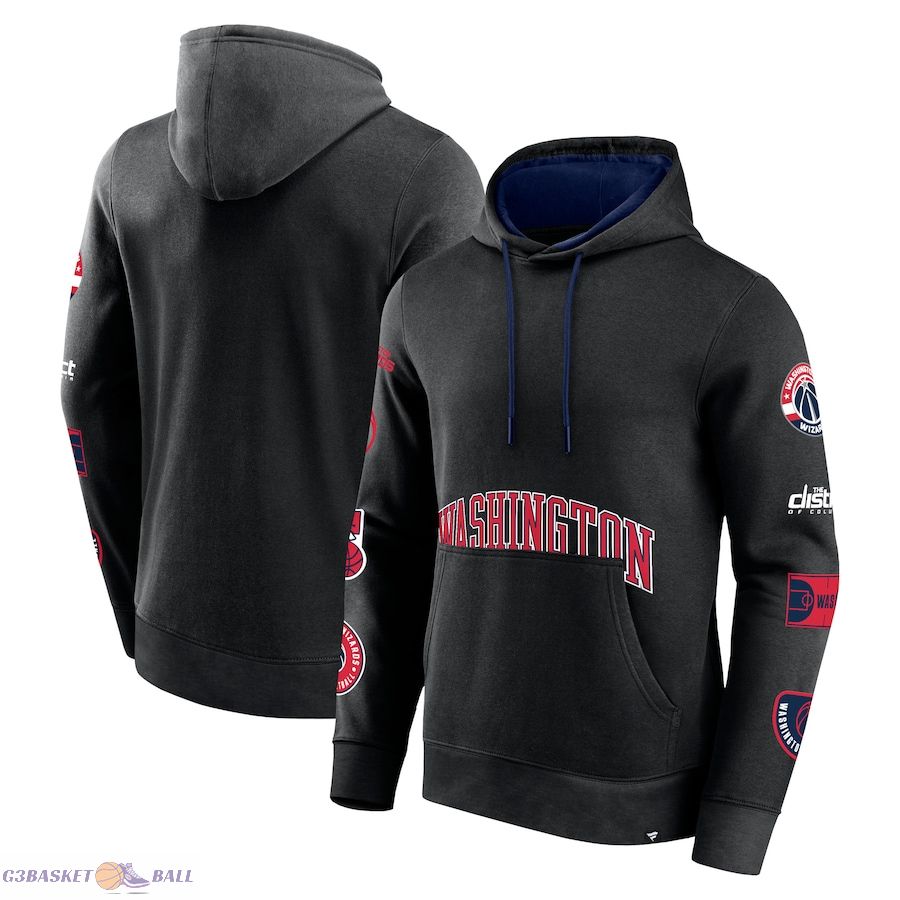 Men's Washington Wizards Fanatics Black Home Court Pullover Hoodie