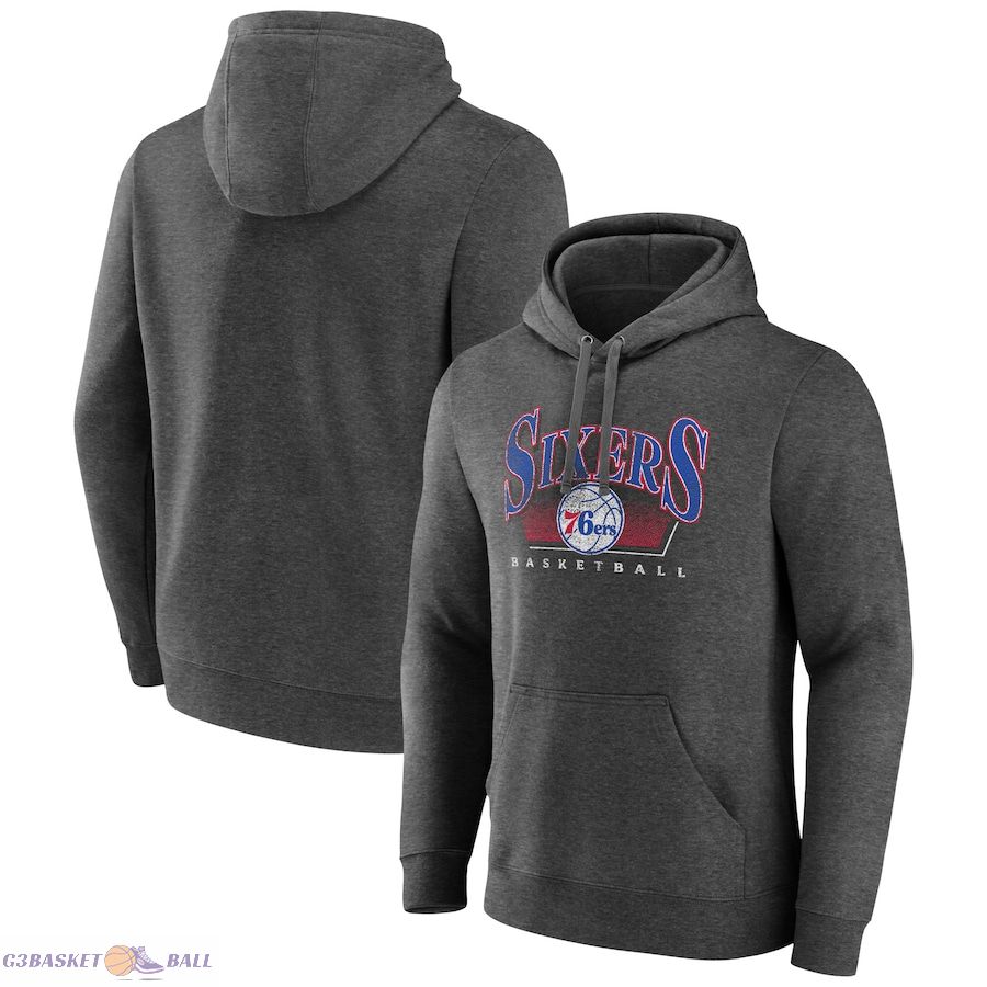 Men's Philadelphia 76ers Charcoal Selection Pullover Hoodie