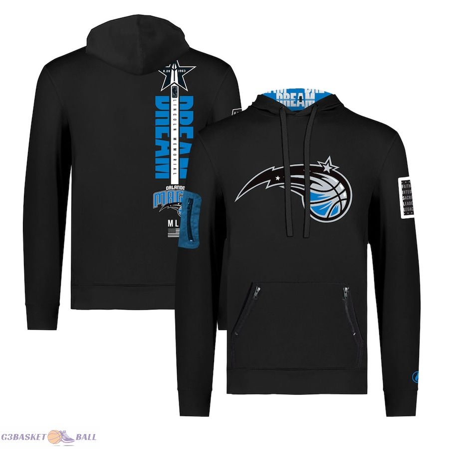 Unisex Orlando Magic FISLL x Black History Collection Black Pullover Hoodie