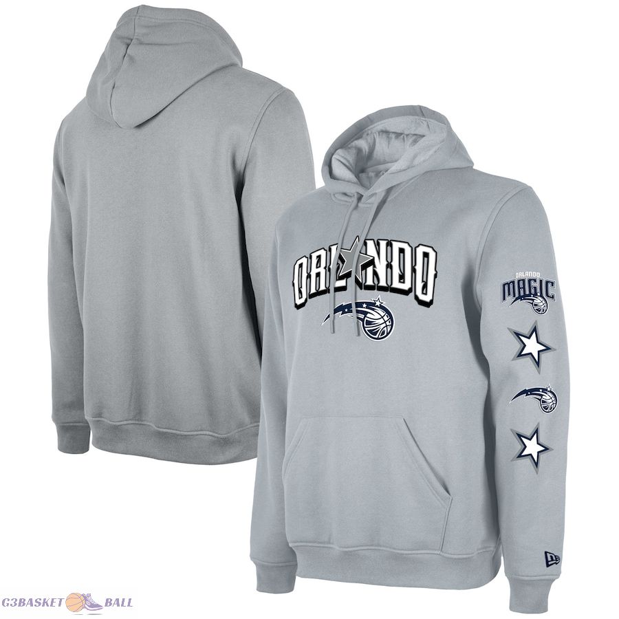 Men's Orlando Magic New Era Gray 2023/24 City Edition Pullover Hoodie