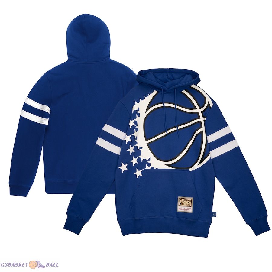 Men's Orlando Magic Mitchell & Ness Blue Substantial Fleece Pullover Hoodie