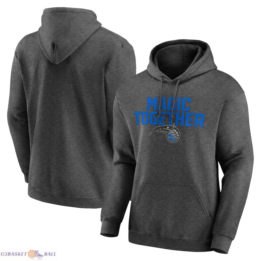 Men's Orlando Magic Heathered Charcoal Victory Earned Pullover Hoodie