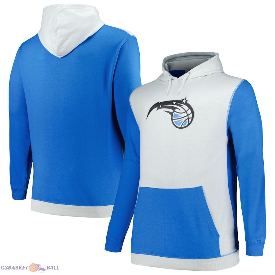 Men's Orlando Magic Fanatics Blue/Silver Big & Tall Primary Arctic Pullover Hoodie