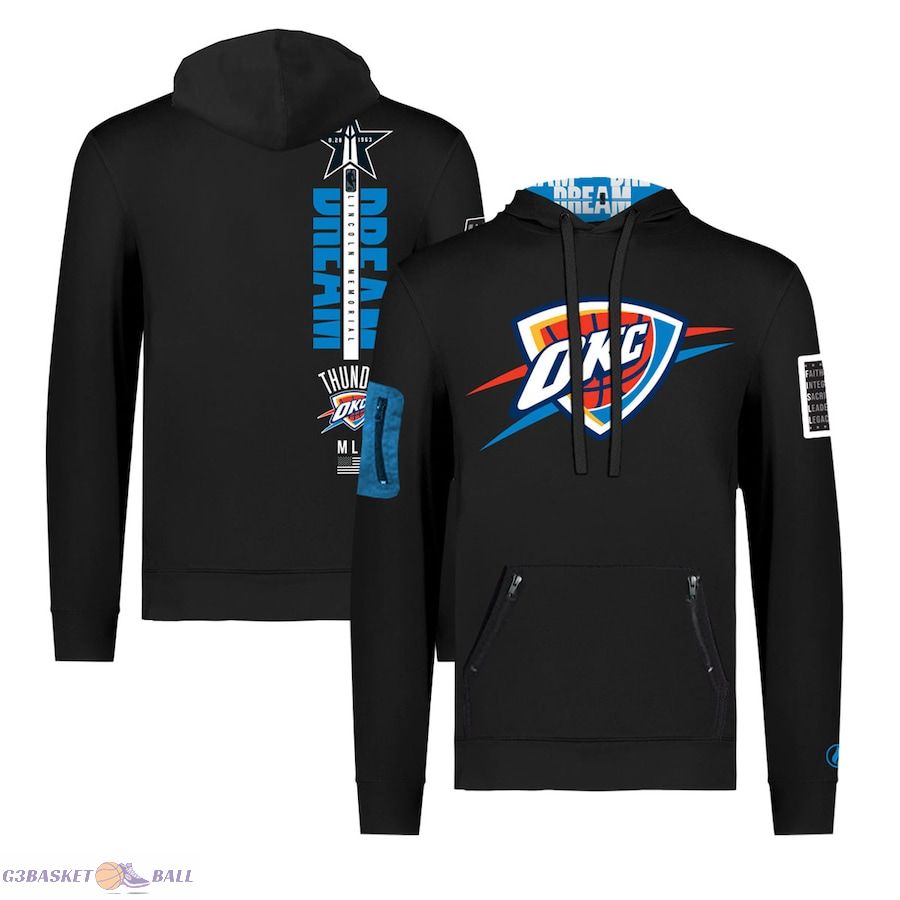 Unisex Oklahoma City Thunder FISLL x Black History Collection Black Pullover Hoodie