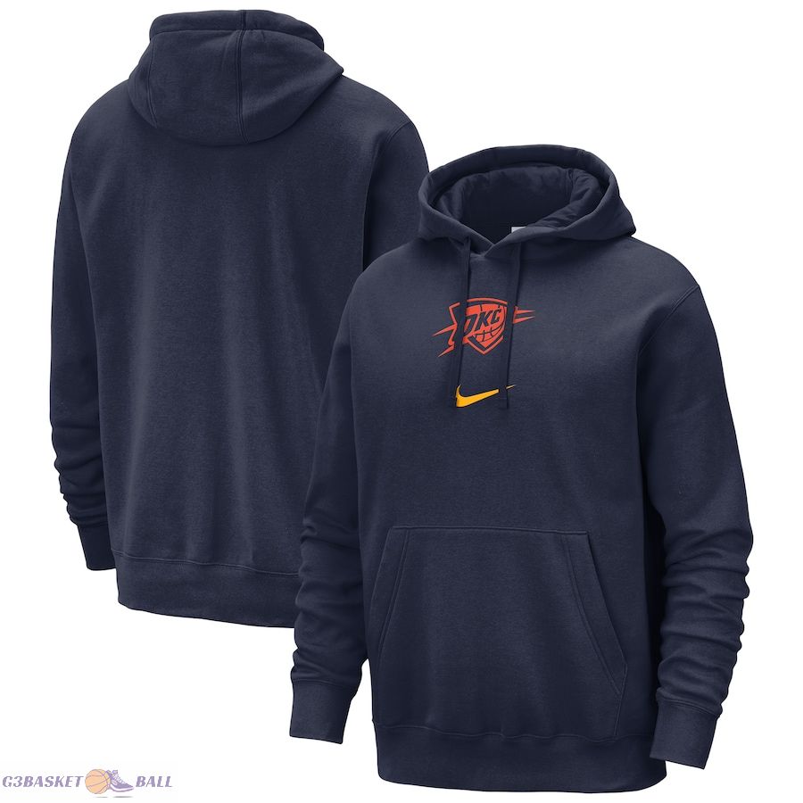 Men's Oklahoma City Thunder Nike Navy 2023/24 City Edition Essential Club Pullover Hoodie