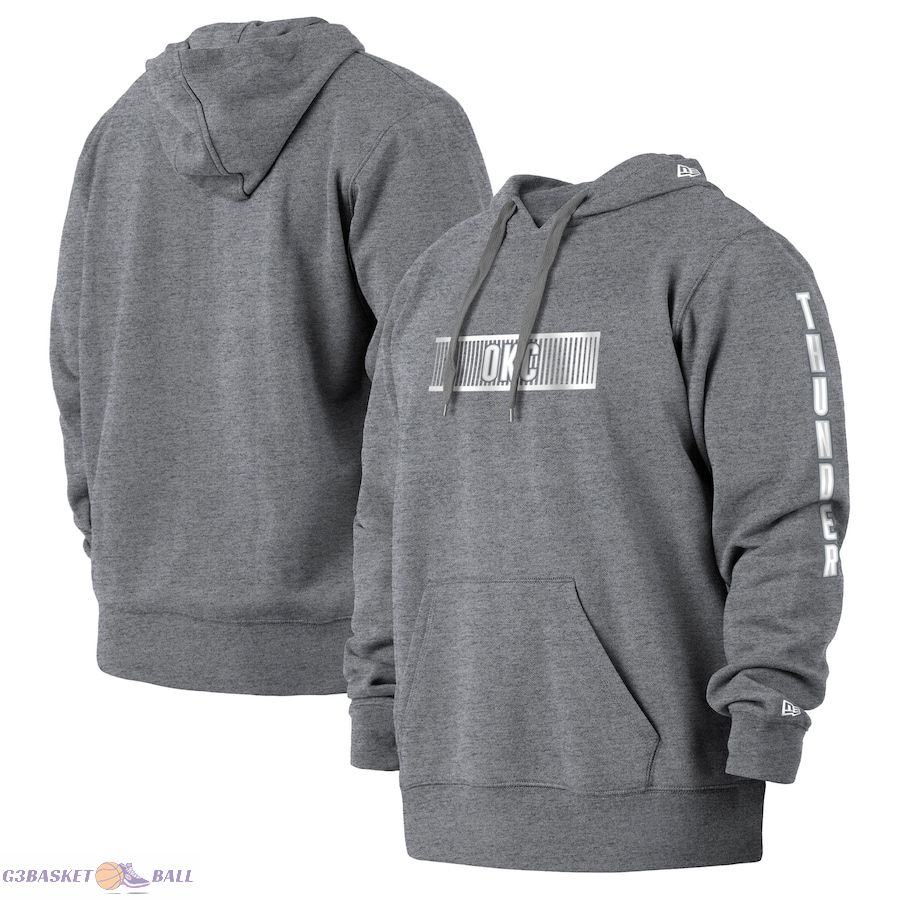 Men's Oklahoma City Thunder New Era Gray 2021/22 City Edition Big & Tall Pullover Hoodie