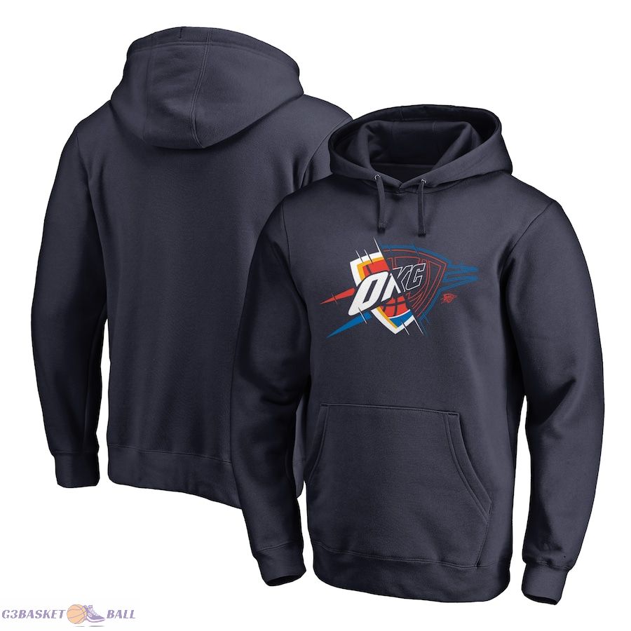 Men's Oklahoma City Thunder Navy X-Ray Pullover Hoodie