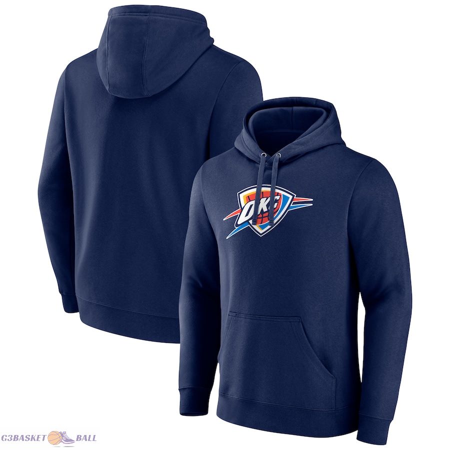 Men's Oklahoma City Thunder Navy Primary Logo Pullover Hoodie