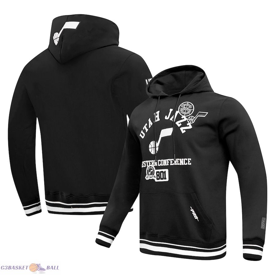 Men's Utah Jazz Pro Standard Black Area Code Pullover Hoodie