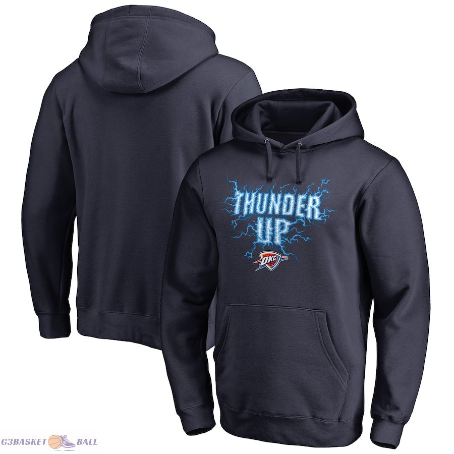 Men's Oklahoma City Thunder Navy Hometown Collection Thunder Up Pullover Hoodie