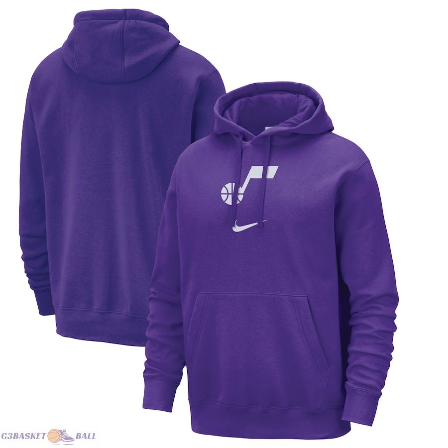 Men's Utah Jazz Nike Purple 2023/24 City Edition Essential Club Pullover Hoodie