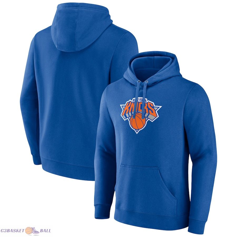 Men's New York Knicks Royal Logo Pullover Hoodie