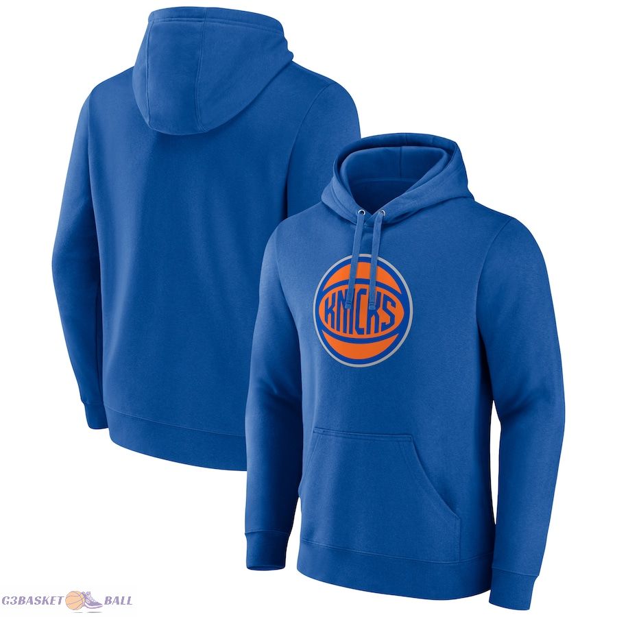 Men's New York Knicks Royal Alternate Logo Pullover Hoodie