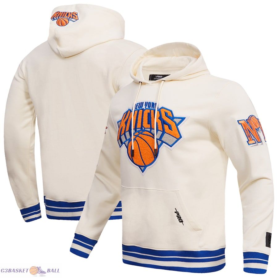 Men's New York Knicks Pro Standard Cream Retro Classic Pullover Hoodie