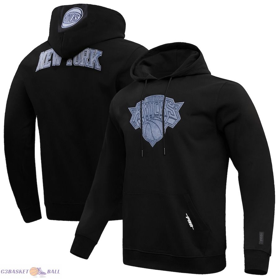 Men's New York Knicks Pro Standard Black Varsity Blues Pullover Hoodie