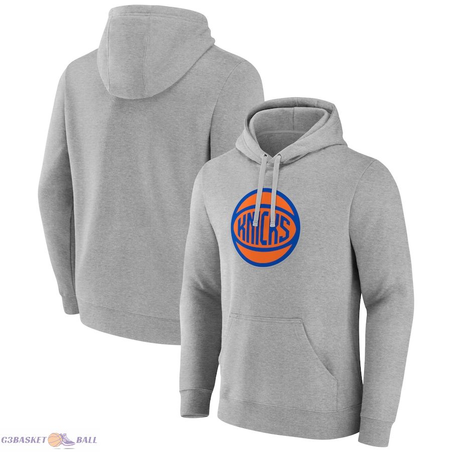 Men's New York Knicks Gray Alternate Logo Pullover Hoodie