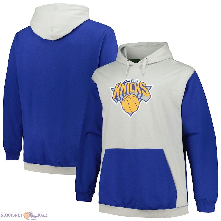 Men's New York Knicks Fanatics Blue/Silver Big & Tall Primary Arctic Pullover Hoodie