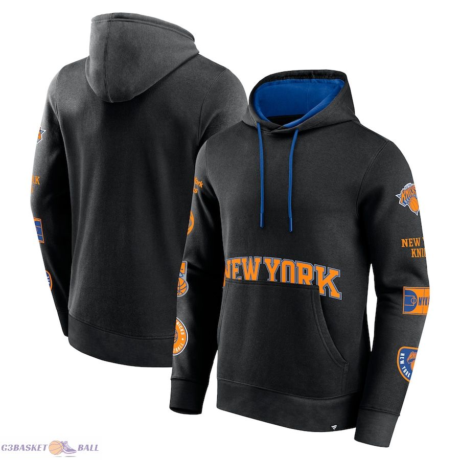 Men's New York Knicks Fanatics Black Home Court Pullover Hoodie