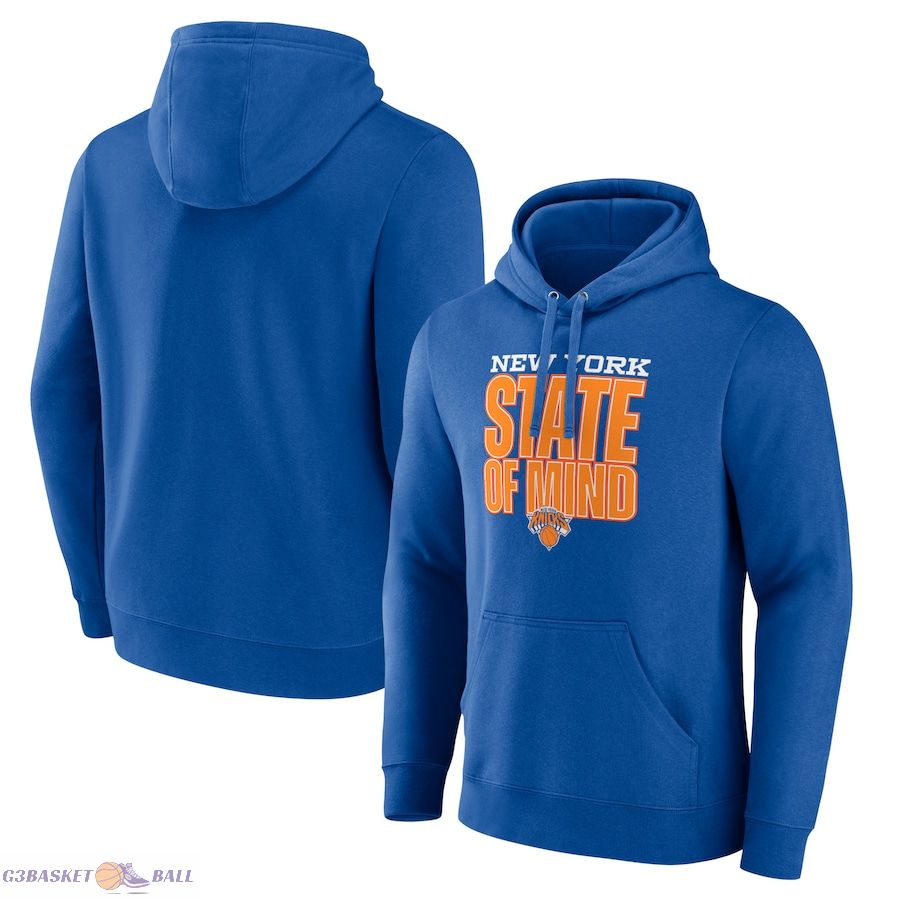 Men's New York Knicks Blue Pick & Roll Coverage Pullover Hoodie