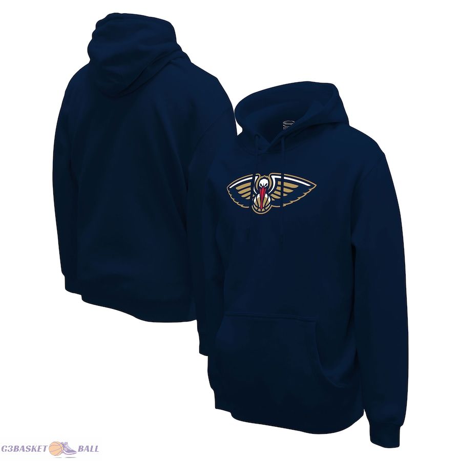 Unisex New Orleans Pelicans Stadium Essentials Navy Primary Logo Pullover Hoodie