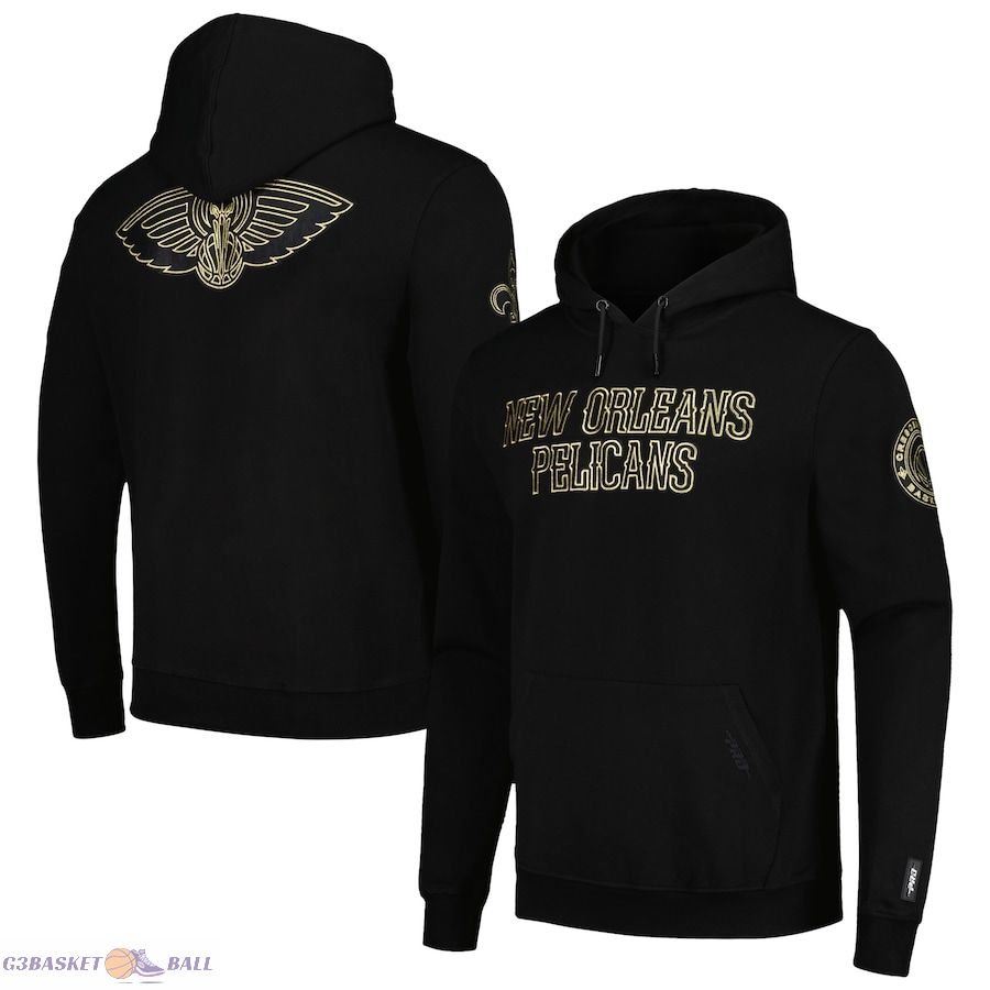 Men's New Orleans Pelicans Pro Standard Black & Gold Pullover Hoodie