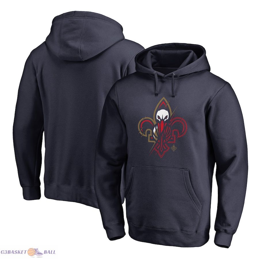 Men's New Orleans Pelicans Navy X-Ray Pullover Hoodie