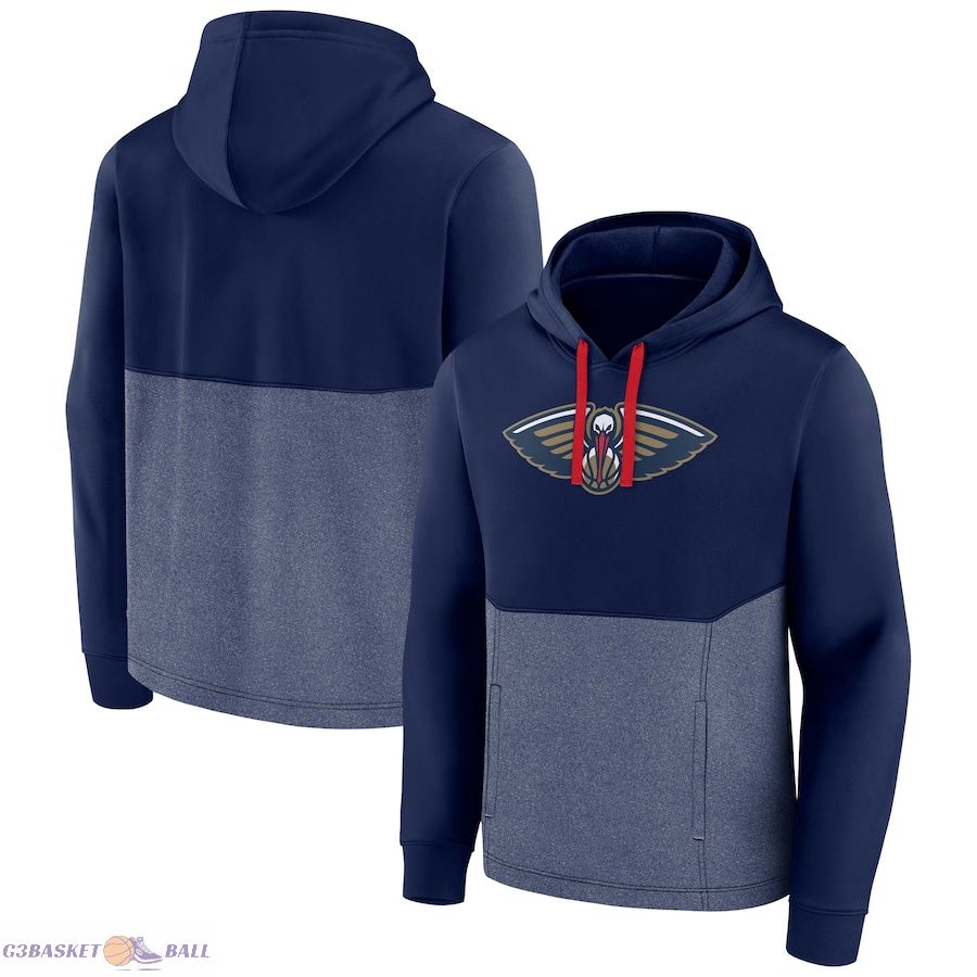 Men's New Orleans Pelicans Fanatics Navy Winter Camp Pullover Hoodie