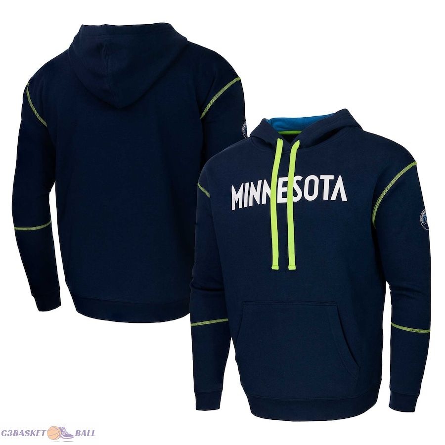 Unisex Stadium Essentials Minnesota Timberwolves Navy Monument Pullover Hoodie