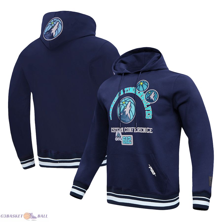 Men's Minnesota Timberwolves Pro Standard Navy Area Code Pullover Hoodie