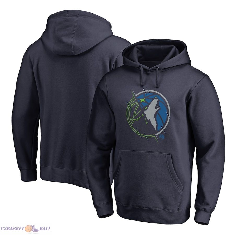 Men's Minnesota Timberwolves Navy X-Ray Pullover Hoodie